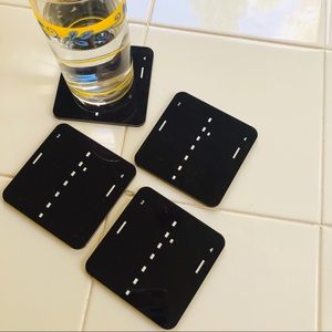 NWOT Pong vintage video game coasters, set of 4, with cork back